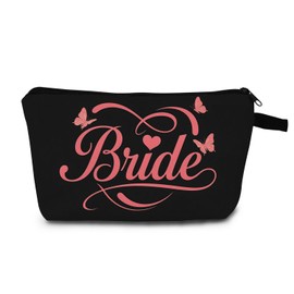 MoCaliduccious Makeup Bag Make Up Pouch Bride To Be Gift Wedding Vows Bride Gift Cosmetic Bag for Women Bride Bridesmaid Proposal Gifts Pouch Bridal Party Gift and Travel Toiletries Pouch Organizer