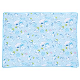 Nishikawa 208305037230 Snoopy Cool Throw Cool Cool Cool Comfortable Sun Shade Nap Half Blanket Washable Blue 39.4 x 27.6 inches (100 x 70 cm)