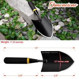 Kemaier Heavy Duty Stainless Steel Garden Trowel and Shovel, Easy Digging and Weeding, Durable Garden Tools for Gardening and Planting
