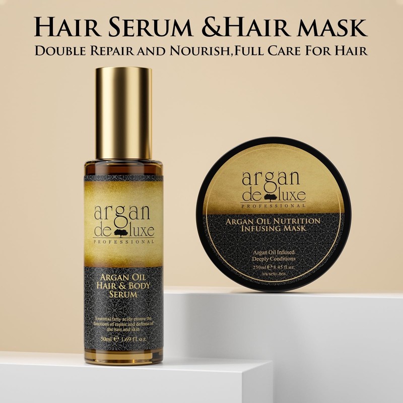 Argan Deluxe Professional Hair Care Set, Argan Oil Serum 50ml