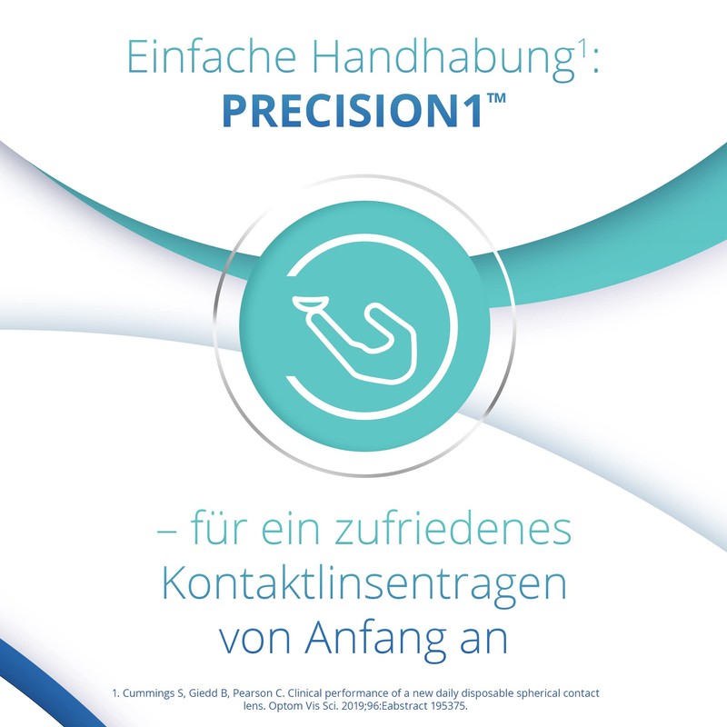 PRECISION1 Daily Lenses, Soft, Pack of 30, BC 8.3 mm,