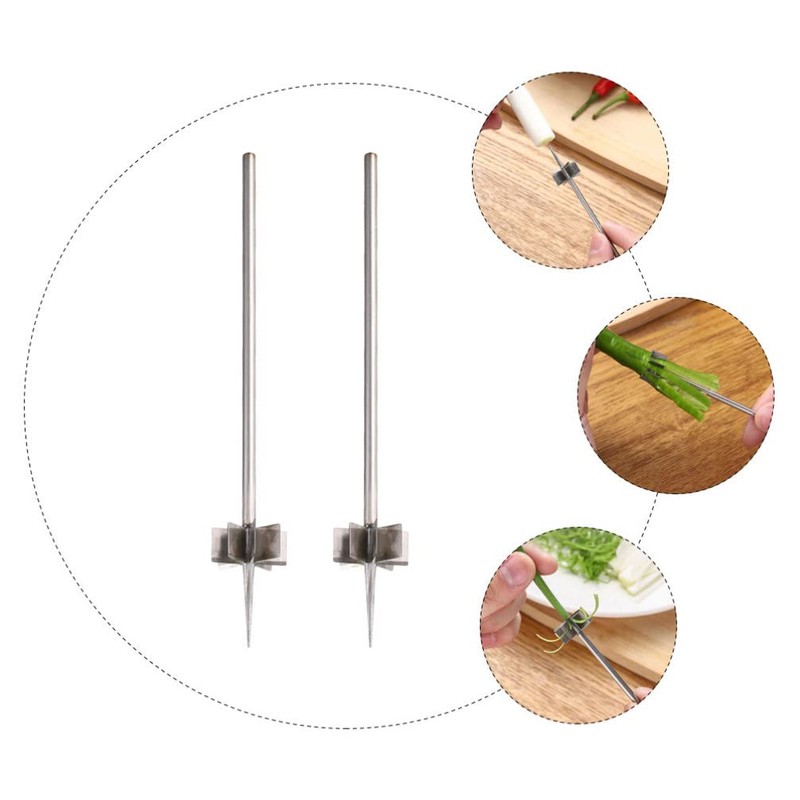 Yardwe 2 Pieces Onion Flower Cutter Stainless Steel Plum Blossom