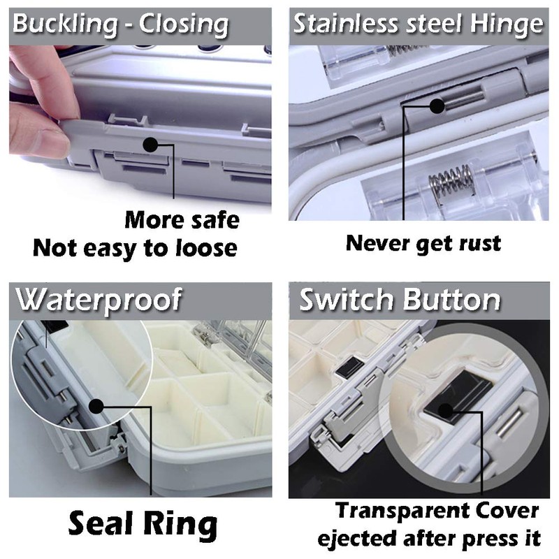 YUKI Fishing Lure Boxes, Bait Storage Case Fishing Tackle Storage