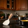White Standing Silicone Rice Spoon Paddle, Household Rice Shovel Heat