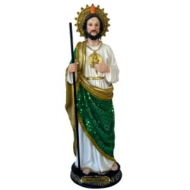 16" San Judas Tadeo Manto De Tela Con Lentejuela St. Jude Thaddeus Figure