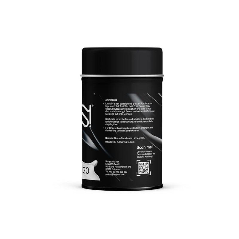 beGLOSS Talkum Powder – 120 g Latex Powder – Dressing