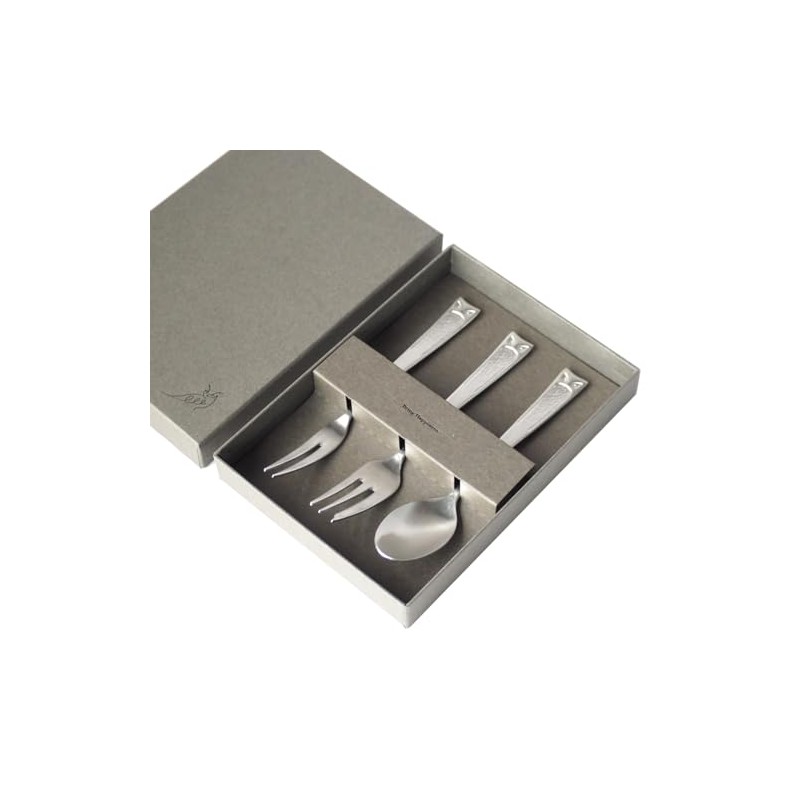 Takakuwa Metal Owl Cutlery Silver Gift 008599