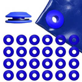 AWAPRO Eyelets Set – Pack of 10 Blue for Tarpaulins Rust-Proof 28 x 28 x 12 mm Plastic Eyelets for Tarpaulin Pool
