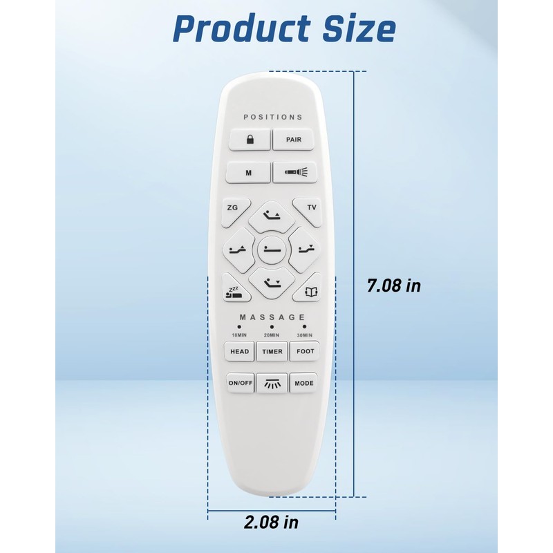 Wujexuhe Adjustable Bed Remote Control Replacement RF.27.19.33 Fit for Lucid