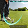 Golf Alignment Rods, 7 Length Adjustments - Golf Alignment Stick