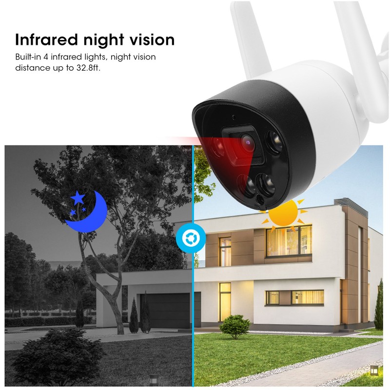 1080P WiFi Camera Motion Detection Infrared Night Vision IP66 Waterproof