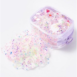 Hair Bobbles Girls Pack of 135 Elastic Hair Bobbles Small Colour Dots Mini Hair Scrunchies Suitable for Children's Hair Braids Wedding Hairstyle, Small Dreadlocks, Multicoloured