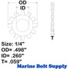 1/4" Stainless Steel External Tooth Star Lock Washers (Pack of