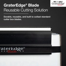 GraterEdge Blade 12" Food Service Plastic Wrap Cutter Attachment – Reusable, Durable Innovation Cutter for Large 12" Food Service Plastic Wrap Cutter Boxes – Includes Rubber Box Band & Silicone Feet