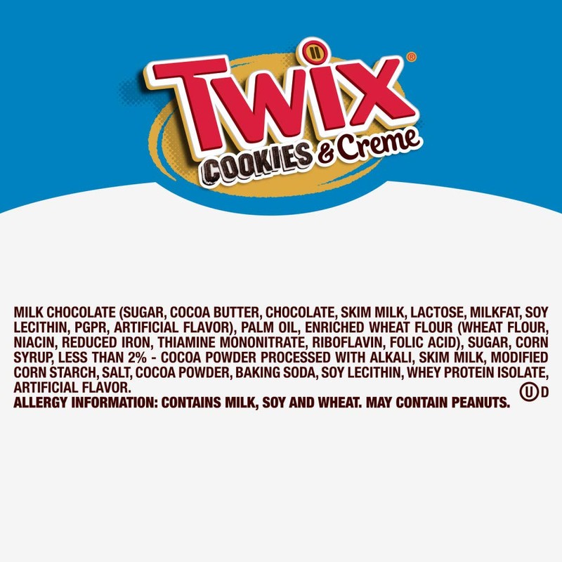 TWIX Cookies & Creme Chocolate Cookie Bar Candy, 4 To