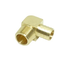 CDQBWKJGFJ 1 Piece Brass Hose Barb Fitting 3/4" Barb x 3/4 NPT Male Pipe 90 Degree Elbow Adapter