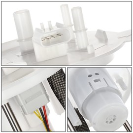 Auto Dynasty E2533M Electric Fuel Pump Assembly Module Compatible with Ford F-150 Lincoln Mark LT 5.4L Gas Engine 2005-2008, 12V, White