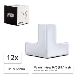 SWAVGO Eckenschutz und Kantenschutz 12 oder 24Stk/Pack Baby zur Kindersicherung - BPA-Frei, Starker Halt, einfache Anwendung für alle Möbel - Sicherheit für Baby und Kinder (Typ 3, 12)