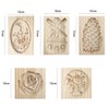 Carved Wooden Cookie Stamp Mould Rose Flower Cookie Cutter Cookie