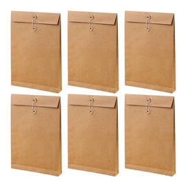 Ciieeo 12 Pcs Kraft Document Envelope Paper Organizer Business Storage Case Blank Envelopes Business File Holder Brown Paper File Folders Colored Envelopes Clothing A4 Packing Bag