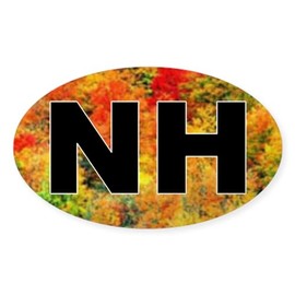 CafePress NH Foliage Oval Sticker Oval Car Bumper Sticker