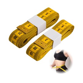 FUGLUS 2 Volumes Tape Measure Body 300 cm / 118.11 Inches, Tailor's Tape Measure Double-Sided Measuring Tape Flexible Tape Measure Cutter with Button Circumference Tape for Households Craftsmen