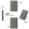 LEEXTON RFID Blocking Leather Passport Wallet Cover Case with Pen