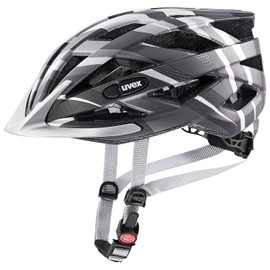 uvex air Wing cc - Lightweight All-Round Helmet for Men and Women - Individual Size Adjustment - Expandable with LED Light - Matte Black Silver - 56-60 cm
