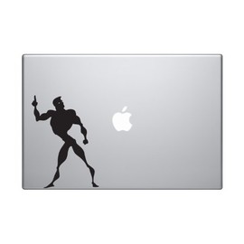 Comic Book Style - Super Hero Silhouette Power Version 7-5 inch Black Vinyl Decal Sticker for Cars, Laptops, Trucks, and Glass