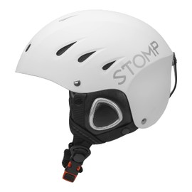 STOMP Ski & Snowboarding Snow Sports Helmet with Build-in Pocket in Ear Pads for Wireless Drop-in Headphone (Matte White, X-Large)
