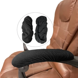 NeColorLife Stretchable Office Chair Armrest Covers – Washable and Removable Arm Covers for Desk and Computer Chairs, Black, 2PCS/Set