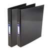 Oxford Premium A4 Ring Binders, Charcoal Black 2 Pack Folders