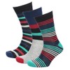 Budget Gifts 12 Pairs - Men's Socks Multicoloured Cotton Rich