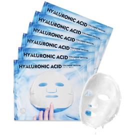 Face Sheet Mask Set, 6 Pcs Hyaluronic Acid, Collagen Crystal Mask, Hydrating Moisturizing, Firming Anti-Aging for Facial Dry and Fade Fine Lines, Korean Beauty Skin Care, Mother's Day Gifts for Women