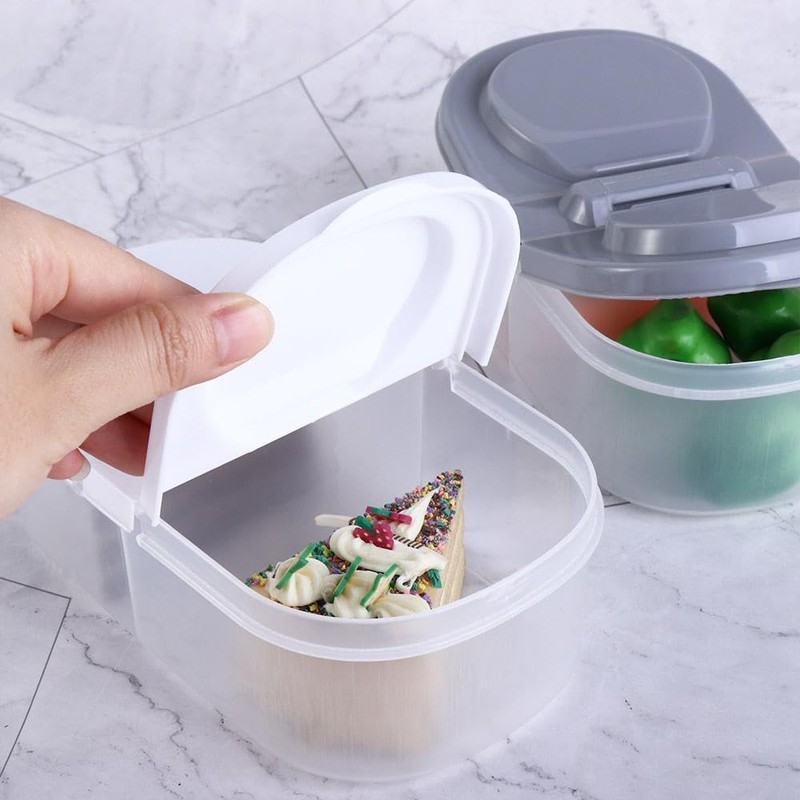 Kopida 2 Pcs Food Storage Containers with Lids, Plastic Double
