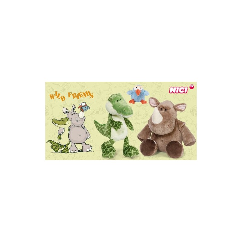 Nici 35844 Rhino Plush Pencil Case 20 x 8 cm