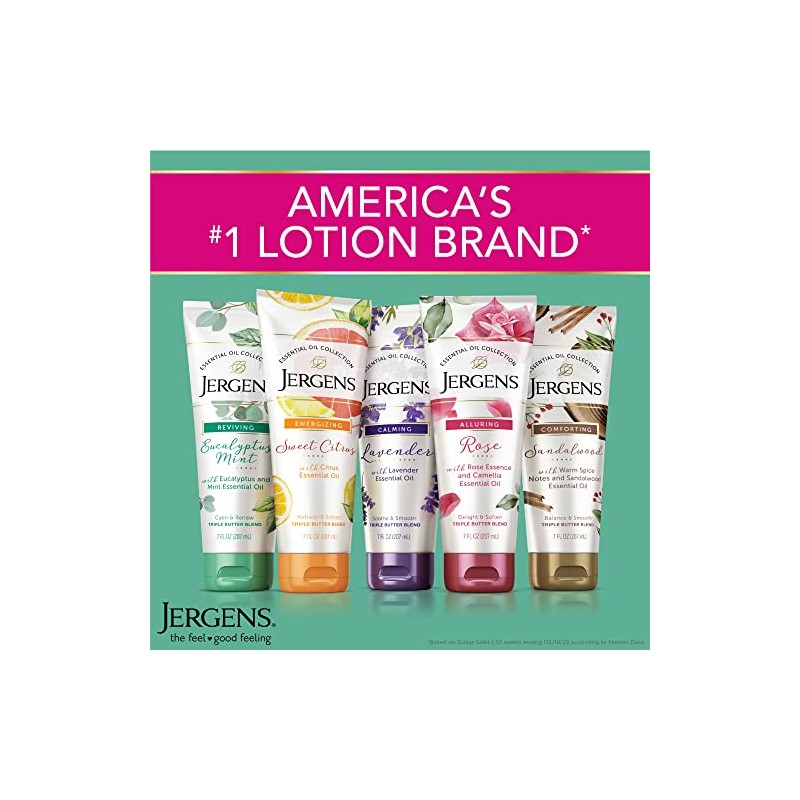Jergens Rose Body Butter Loción Humectante Manos Cuerpo Aceite Esencial