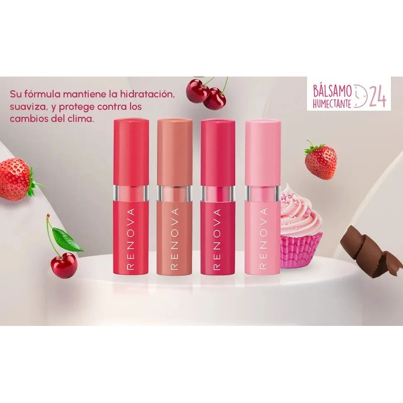Bálsamo Labial Humectante Renova Fresa 4.6 G
