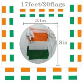 FFILL Cote D'Ivoire Banner Flag String, CI Mini Flag Small Banner, for Party, Shops and Bars Decorations, and International Day Celebrations. (Cote D'Ivoire)
