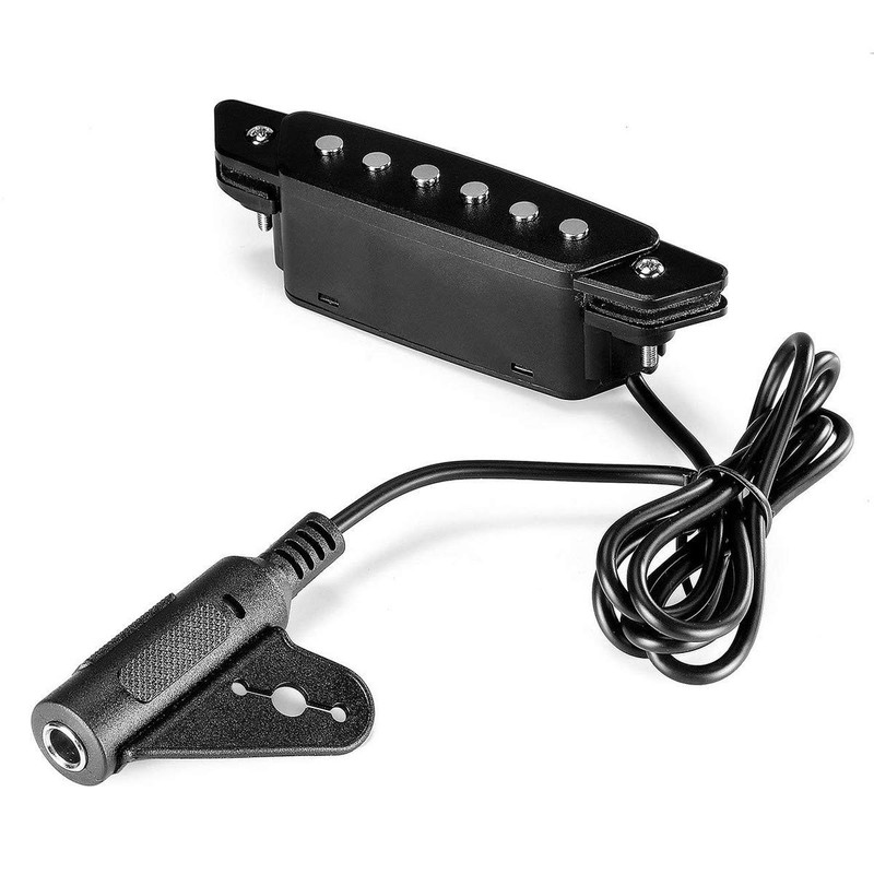 Ahvqevn -85 Black 6 Hole Sound Hole Pickup with Active