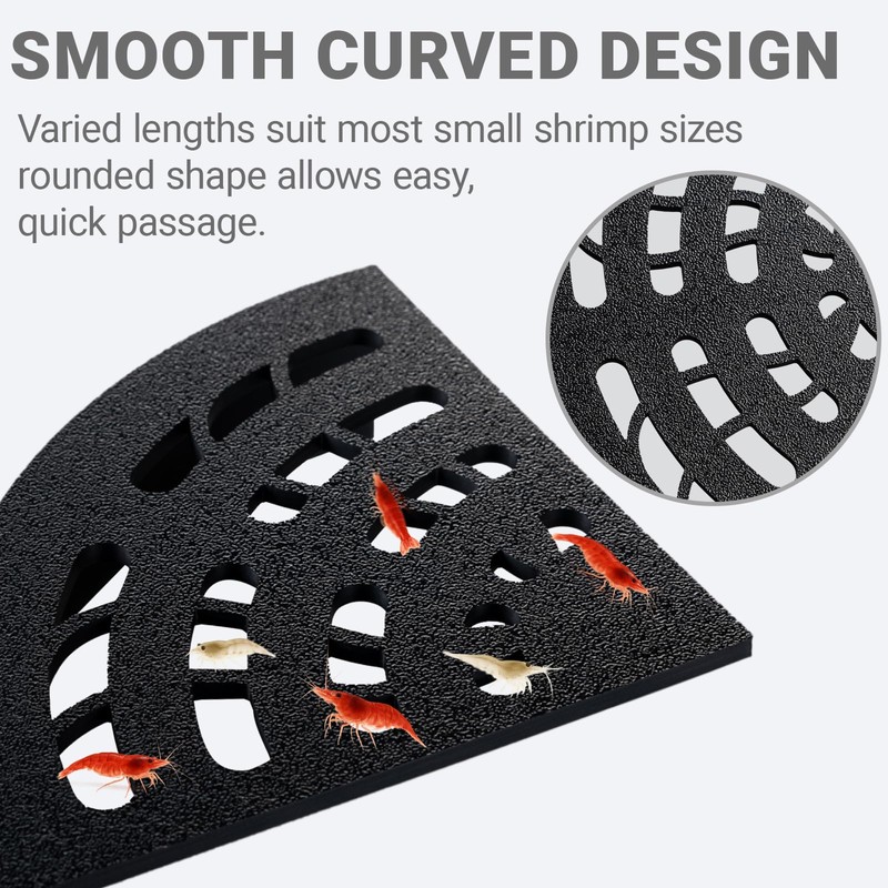 HERPDEN Shrimp Cave 2-Pack – Space-Saving Fan-Shaped Aquarium Cave Decor