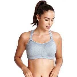 Panache Women's High Impact Underwire Sports Bra, Opaque, Grey Marl, 32J US