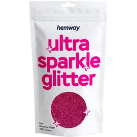 Hemway Ultra Fine / Extra Fine Sparkle Glitter 100 g 3.5 oz Cosmetic Safe 1/128 Inch - Dark Rose