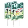 Clean Up After Your Dog Signs 2 Pack 12"x9" with