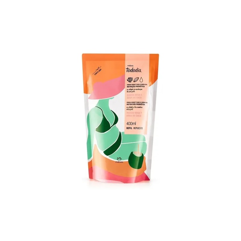 Recambio hidratante corporal Natura Tododia con mango rosado y agua