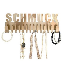 Jewellery Holder Wall Design by Galeara Chain Holder with Jewellery Lettering Jewellery Storage (Mika Jewellery Gold)