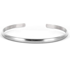 Wide Matte Cuff Bracelet; Elegant Solid Sterling Silver Bangle with Brushed Satin Texture; Women's Stacking Cuff by Lotus Stone Jewelry (Large, Sterling Silver)