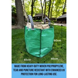 Garden Waste Bags - 120 Litre - Heavy Duty Garden Green Waste Sacks - Industrial Fabric and Handles (1)