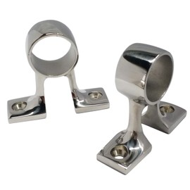 keehui Pair of 316 Stainless Steel Marine Grade Boat Hand Rail Railing Fitting Center Bracket Stanchion (I.D.26MM) Hardware for 1in Tubing