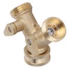 Garden Hose Splitter 2Way AllBrass Heavy Duty Simple Operation Outlet